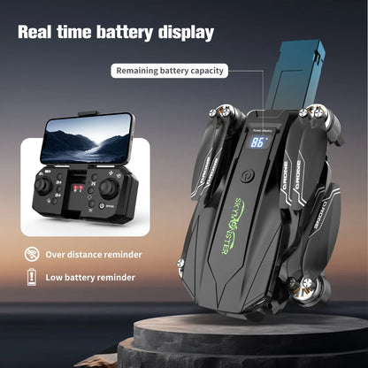 3PC Battery RC Drone 4K Professional Dual Camera 6CH Foldable Drone Obstacle Avoidance RC Quadcopter Helicopter Toys for Kids Boys